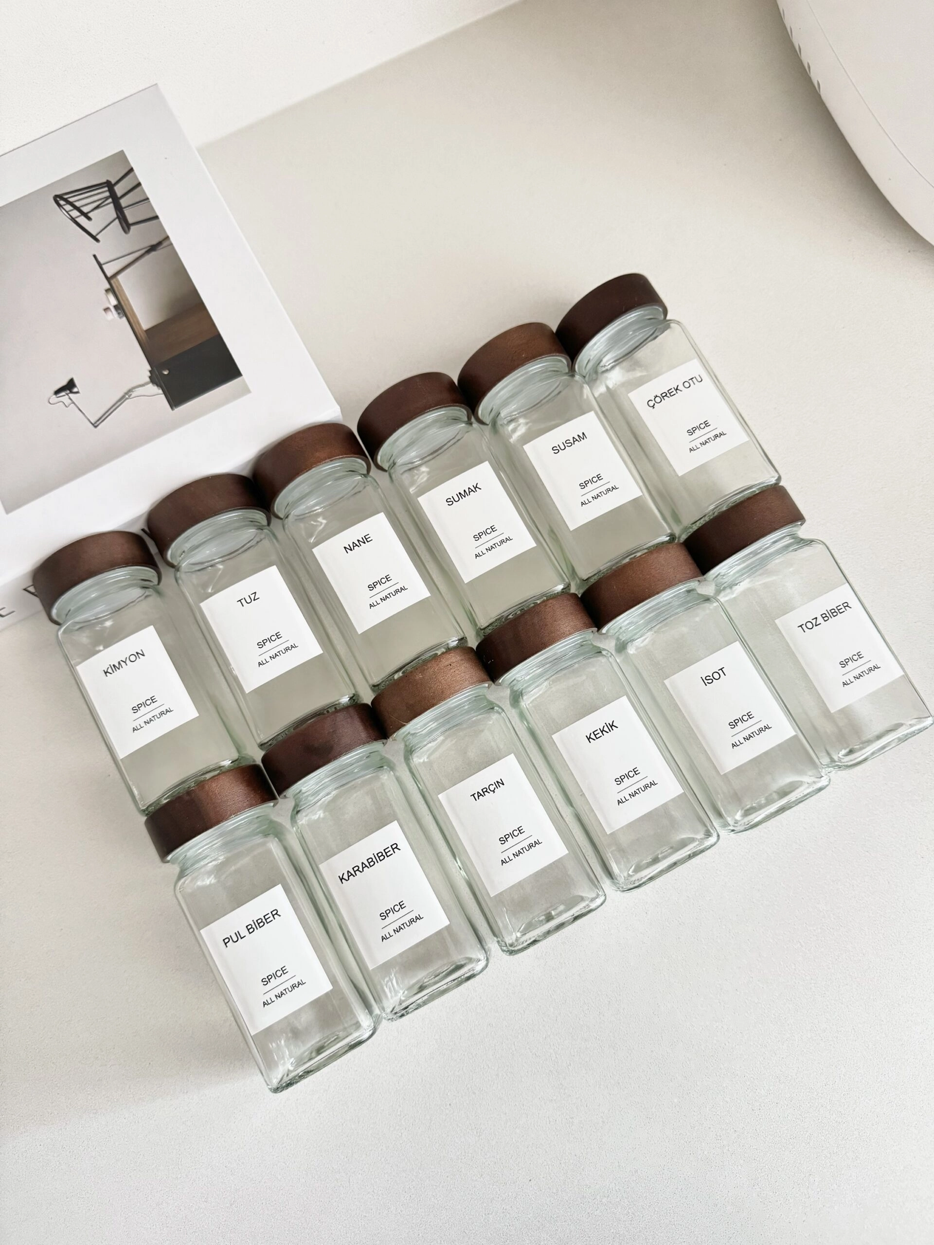 12’li Akasya Kapaklı Baharatlık