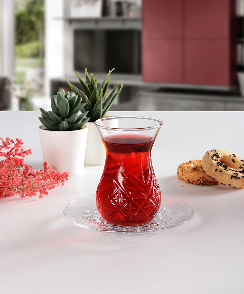 Paşabahçe Timeless 12 Parça Çay Takımı Tombul