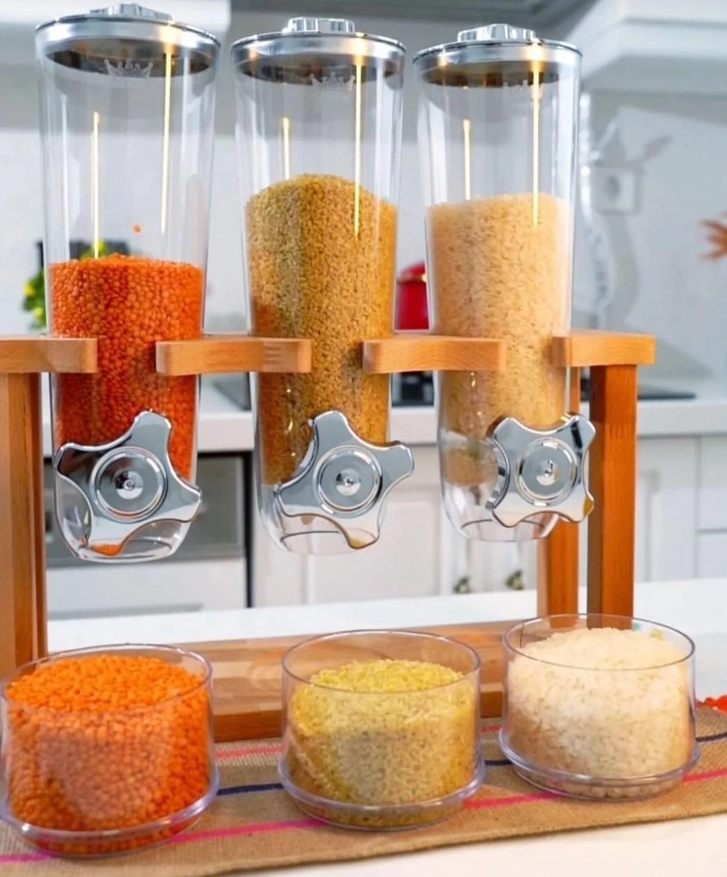 3’lü Ahşap Bakliyatmatik