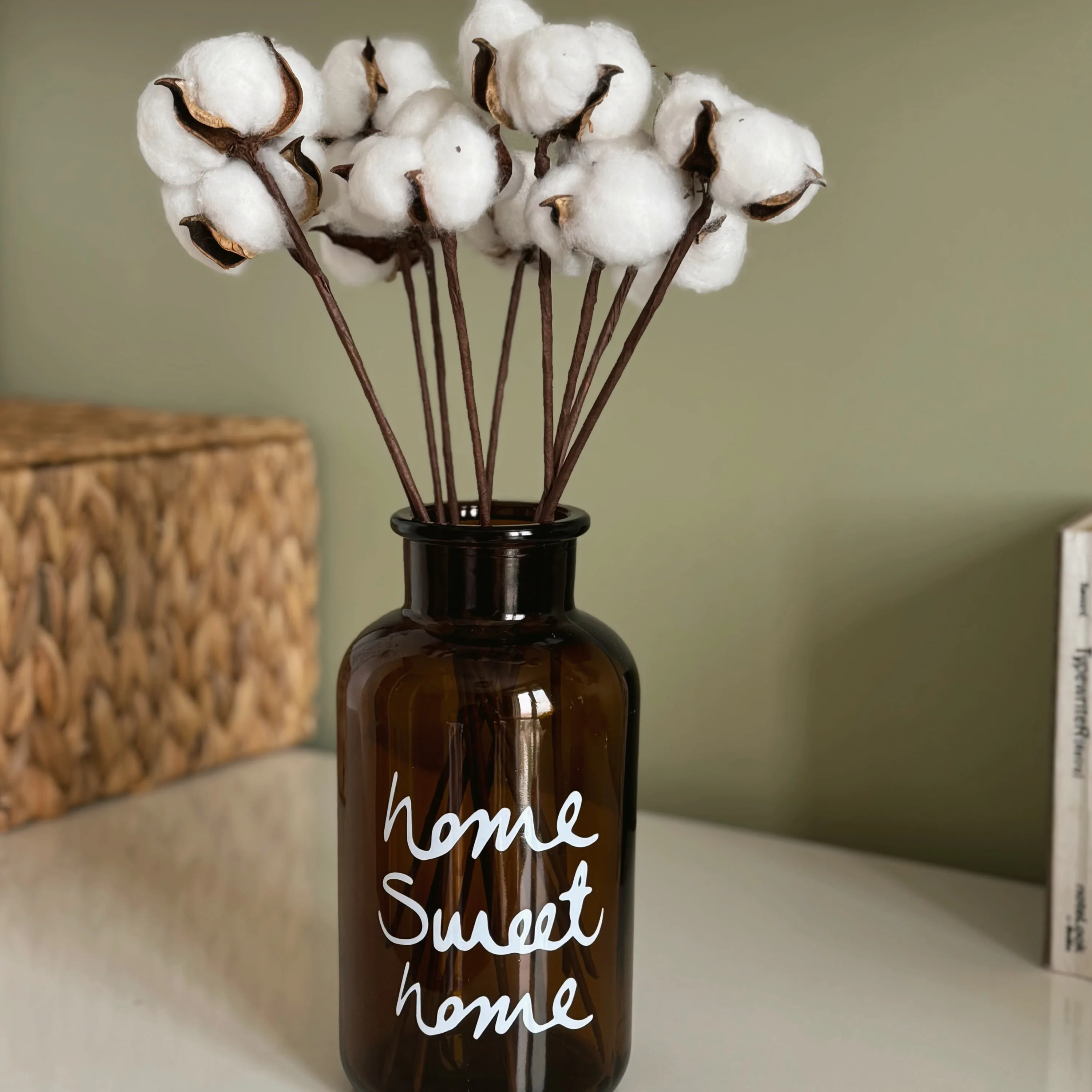 Home Sweet Home Pamuklu Dekoratif Vazo