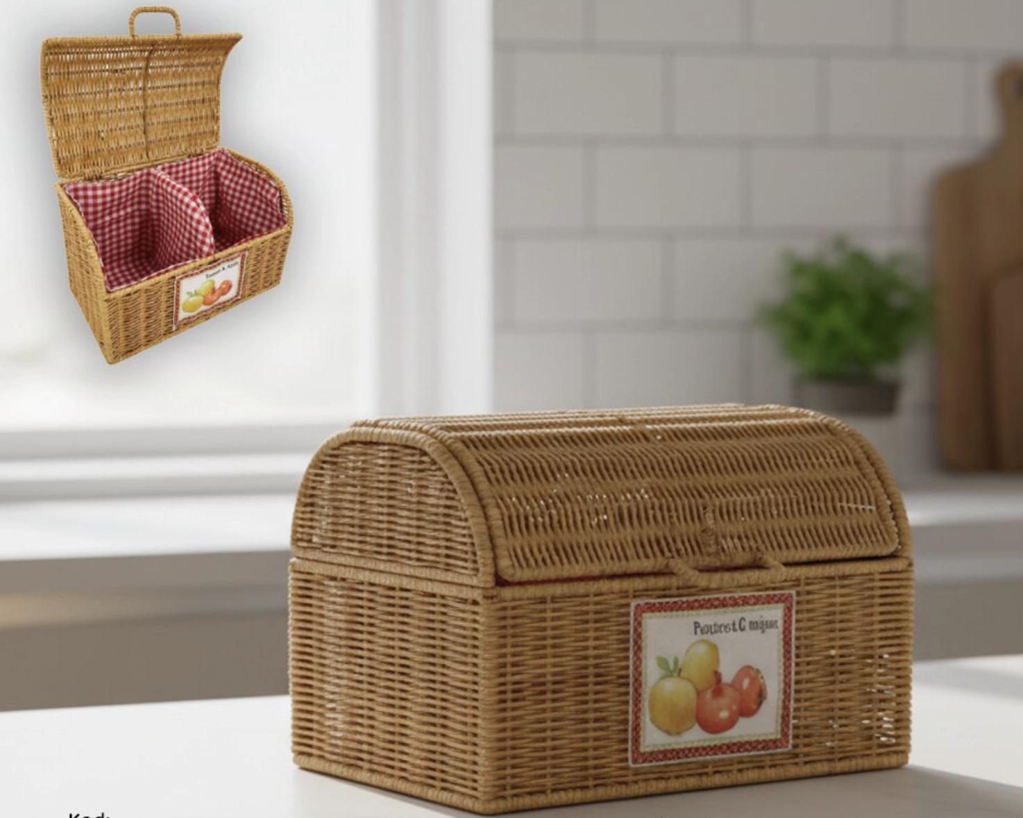 Rattan Bölmeli Patates Soğanlık