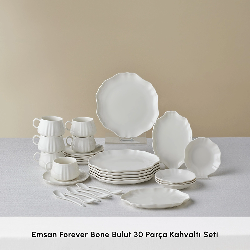 Emsan Forever Bone Bulut 30 Parça Kahvaltı Takımı