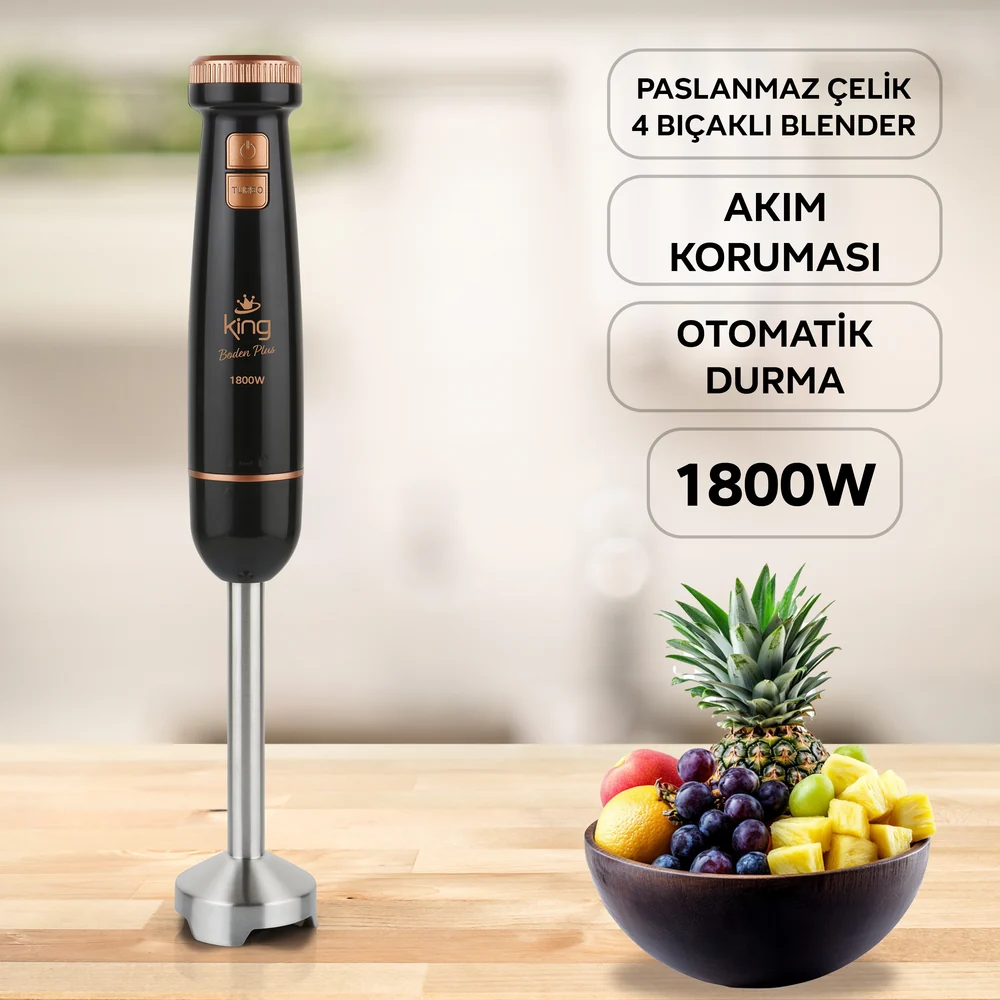 King Boden Plus El Blenderı Siyah-Bakır
