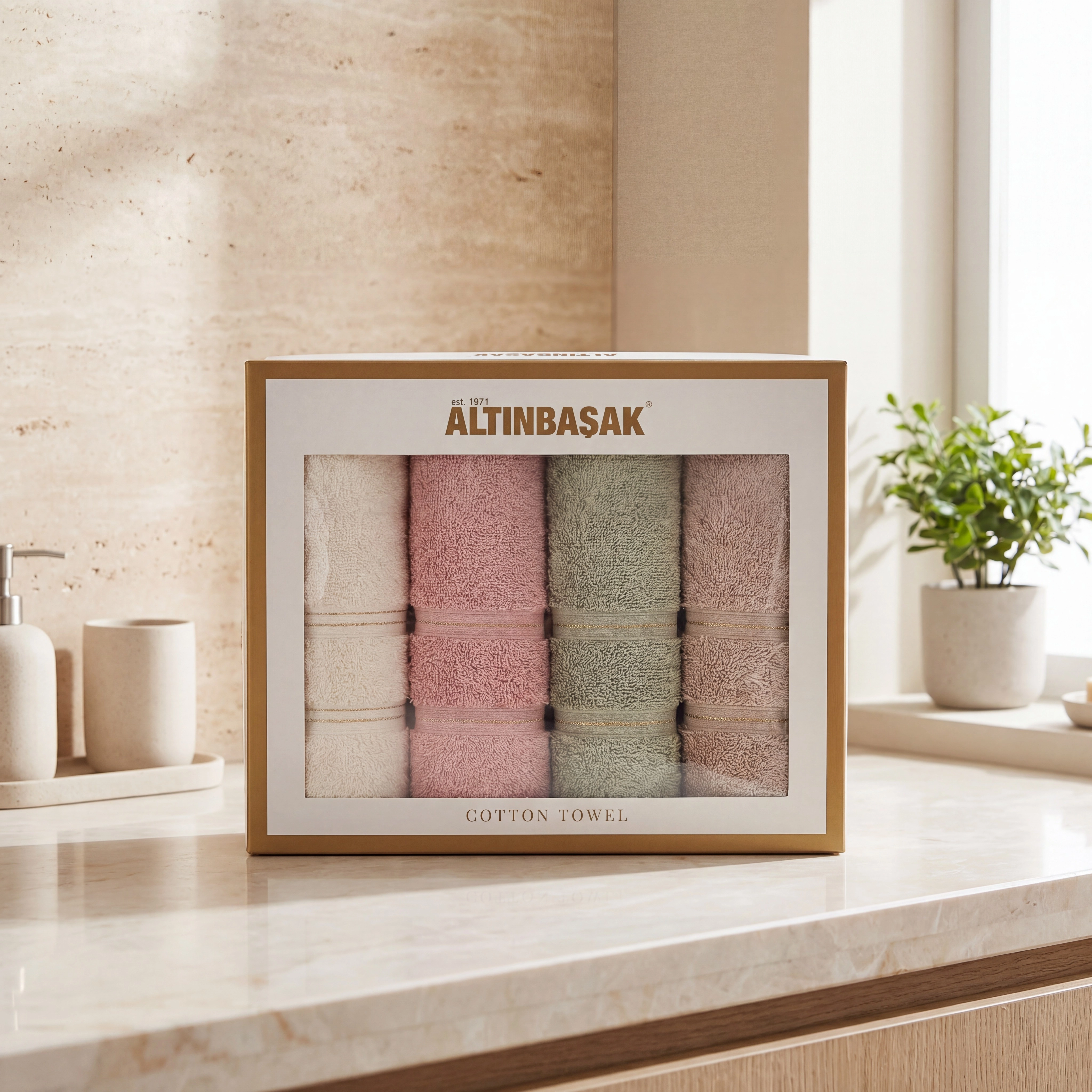 Altınbaşak Maddy 4’lü Pamuk Havlu Seti 50x90