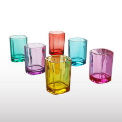 Sigma Glass 6’lı Renkli Kahve Yanı Bardağı