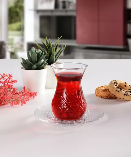 Paşabahçe Timeless 12 Parça Çay Takımı Tombul