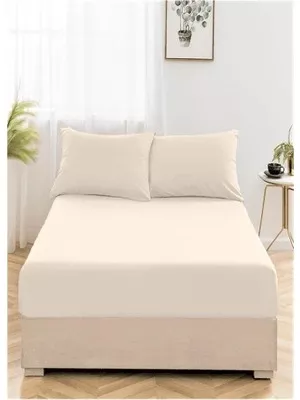 Luxart 100x200 Fitted Çarşaf Ekru