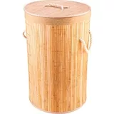 Bambum Linen Çamaşır Sepeti Yuvarlak Hasır