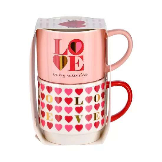 Porselen Kalp Kupa 2’li 400 ml.