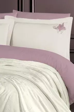 Altınbaşak Çift Kişilik Battaniyeli Nevresim Seti Ellen Ivory