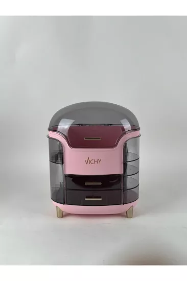Decorev Makyaj Organizeri Büyük Çekmeceli Pembe