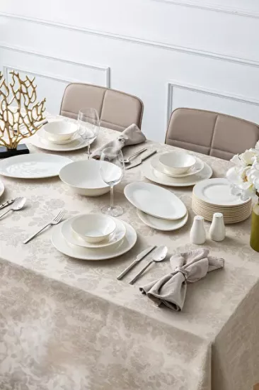 Emsan New Bone Frezya 56 Parça 12 Kişilik Yemek Takımı Gold