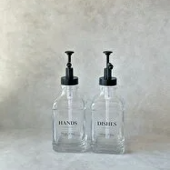 Mien İkili Kare 500 ml. Siyah Kapaklı Sabunluk