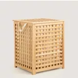 Bambu Natural Çamaşır Sepeti