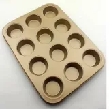Muffin Kek Kalıbı 12’li Gold Renk