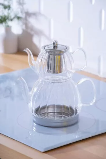 Acar Cam Çaydanlık