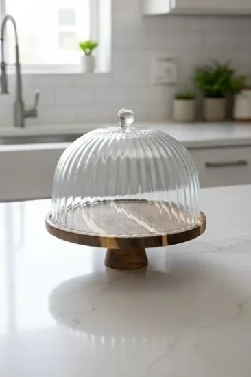 Breeze Kek Fanusu Ayaklı 25 CM