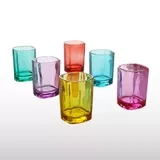 Sigma Glass 6’lı Renkli Kahve Yanı Bardağı