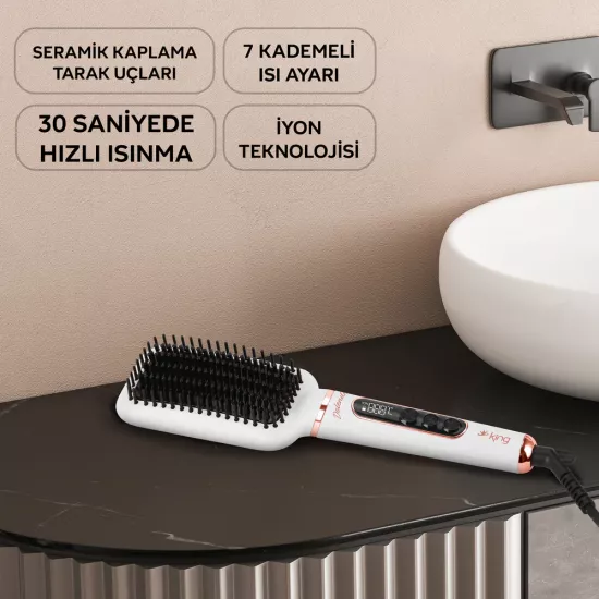 King Dolendo Saç Düzleştirici Tarak