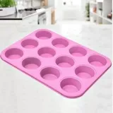 Muffin Kek Kalıbı 12’li Pembe Renk
