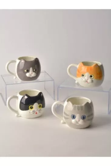 Kedi Figürlü 3D Kupa 450 ml.