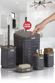 Okyanus Luna 5’li Banyo Seti Ahşap Antrasit