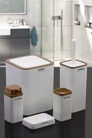 Okyanus Stella 5’li Banyo Seti Ahşap Beyaz