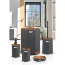 Okyanus Coliseum 5’li Banyo Seti Ahşap Antrasit