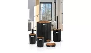 Okyanus Coliseum 5’li Banyo Seti Ahşap Siyah