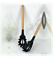 Bambu Saplı Silikon Salata Kaşığı