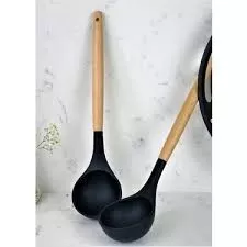 Bambu Saplı Silikon Kepçe