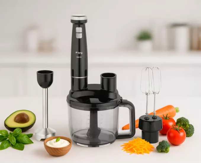 King Bodie Plus Blender Seti Siyah - Gümüş