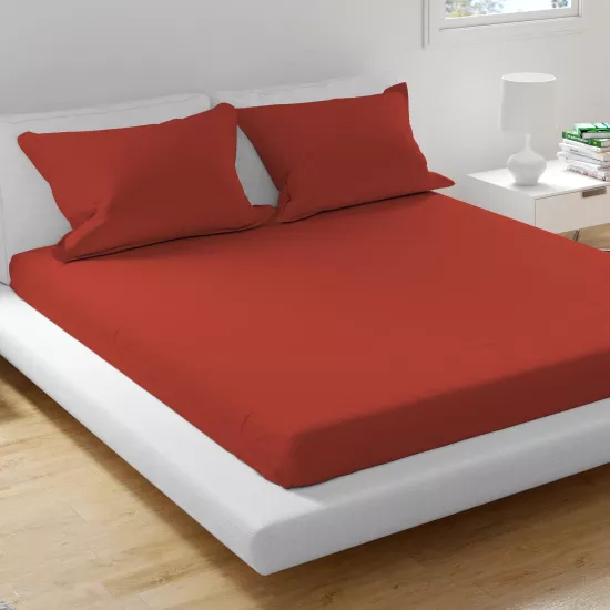 Luxart 120x200 Fitted Çarşaf Kırmızı