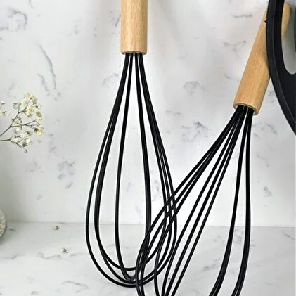 Bambu Saplı Silikon Çırpıcı