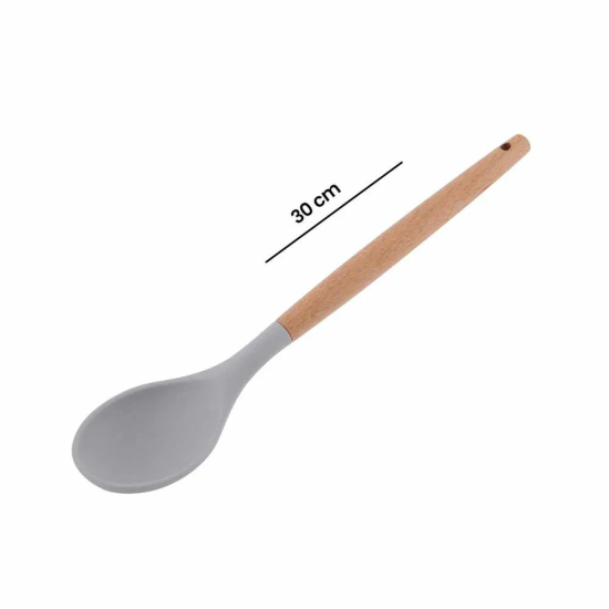 Bambu Saplı Silikon Kaşık