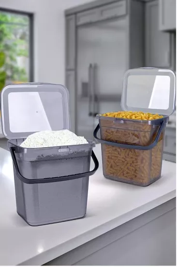 Kulplu Bakliyat Saklama Kabı 6 Lt