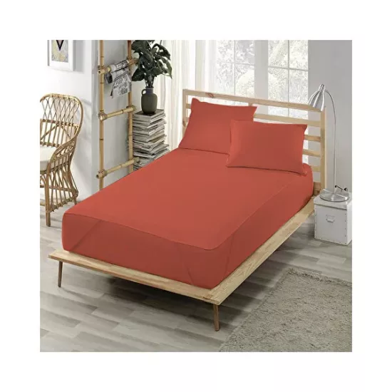 Luxart 120x200 Fitted Çarşaf Tarçın