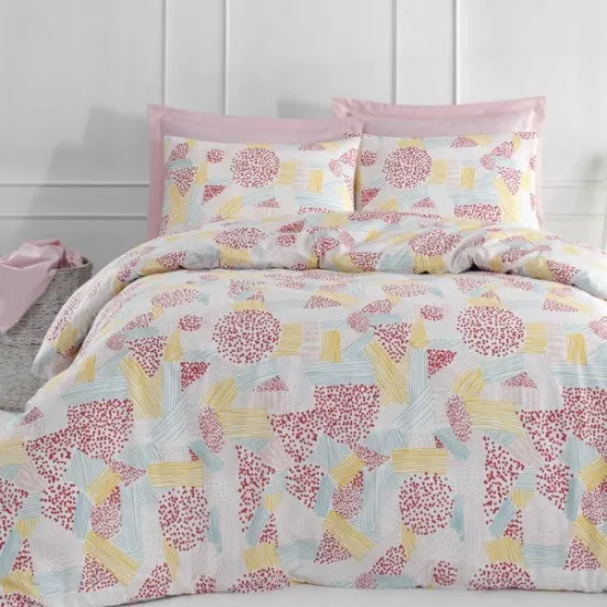 Luxart Yorgan Seti Tek Kişilik Liv Pink Puff