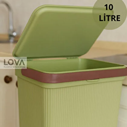 Lova Kulplu Sepet 10 Lt Mint Yeşil