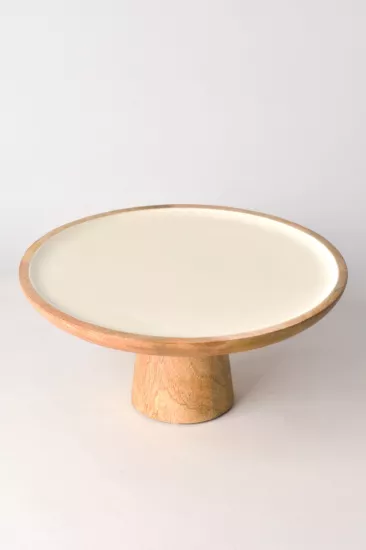 Mango Ağacı Ayaklı Kek Standı 30 cm Krem