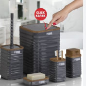 Okyanus Luna 5’li Banyo Seti Ahşap Antrasit