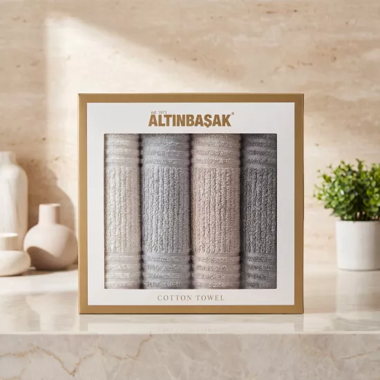 Altınbaşak Wanda 4’lü Pamuk Havlu Seti 50x90