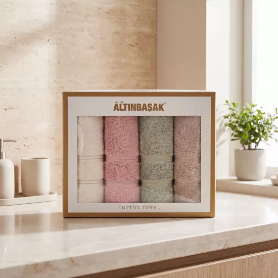 Altınbaşak Maddy 4’lü Pamuk Havlu Seti 50x90