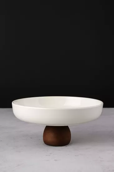 Tek Ayaklı Porselen Salata Kasesi