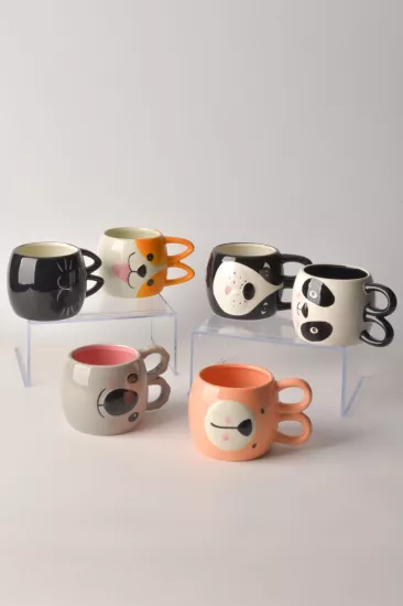 3D Hayvan Figürlü Kulaklı Kupa 460 ml.