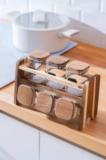 Acar Calix 6’lı  Standlı Baharatlık Takımı