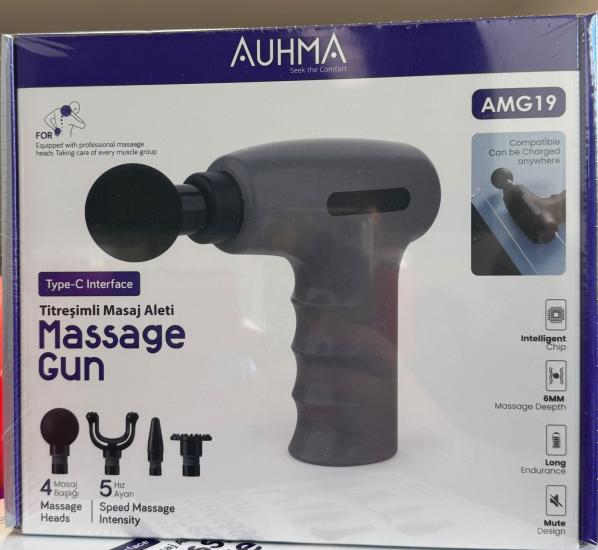 Titreşimli Masaj Tabancası 4 Başlıklı 5 Hız Ayarlı