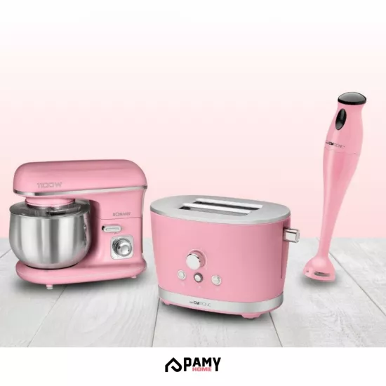 Bomann Kampanya 3’lü Set Hamur Yoğurma Makinesi & Ekmek Kızartma Makinesi & El Blenderi Pembe