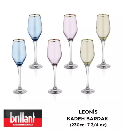 Brillant Leonis Kadeh Bardak 6’lı 230 cc