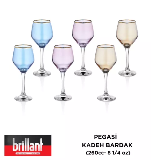 Brillant Pegasi Kadeh Bardak 6’lı 260 cc